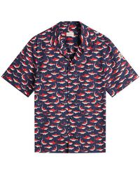 Moncler - Little Sharks Printed Cotton Poplin Shirt - Lyst