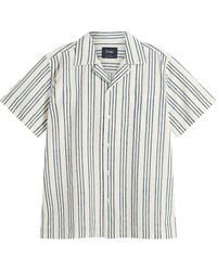 Drake's - Tri-Stripe Block Print Camp Collar Shirt - Lyst