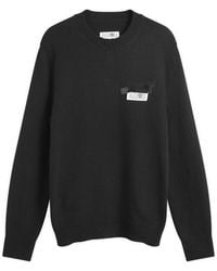 Maison Margiela - Mm6 Tape Logo Knitted Jumper - Lyst