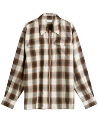 Second/Layer - Zip Through Check Shirt - Lyst