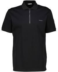 Moncler - Poloshirt mit Reißverschluss aus Baumwollpiqué - Lyst
