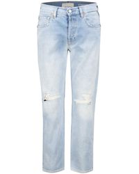 Replay - Jeans MALIKE Cropped Straight Fit High Rise verkürzt - Lyst