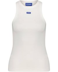 HUGO - Top EASY TANK Slim Fit - Lyst