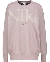 Nike - Loungewear-Sweatshirt PHOENIX FLEECE OVERSIZED LOGO CREW - Lyst