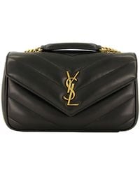 Saint Laurent - Umhängetasche aus Lammleder LOULOU SMALL MATELASSE - Lyst
