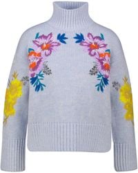 Maison Common - Strickpullover aus Schurwoll-Kaschmir-Mix mit Blumenstickerei - Lyst