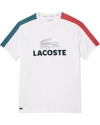 Lacoste - Tennisshirt ULTRA-DRY TENNIS COLOUR-BLOCK BIG CROCODILE - Lyst