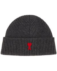 Ami Paris - Strickmütze aus Wolle AMI DE COEUR - Lyst