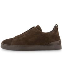 ZEGNA - Sneaker TRIPLE STITCH LOW-TOP aus Leder - Lyst