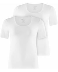 FALKE Kurzarmshirt 2-Pack - Weiß