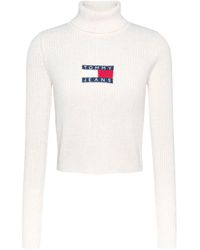 Tommy Hilfiger - Strickpullover TJW MELANGE TRTLNCK SWEATER mit Logo-Flag - Lyst