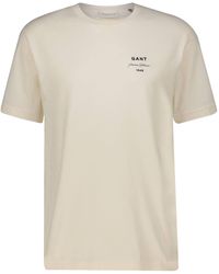 GANT - T-Shirt LOGO SCRIPT Regular Fit - Lyst