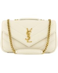 Saint Laurent - Umhängetasche aus Lammleder LOULOU SMALL MATELASSE - Lyst