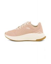 BOSS - Sneaker aus Veloursleder TTNMEVO_RUNN_SD - Lyst