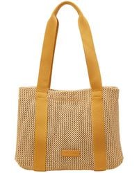 Marc O' Polo - Shopper M in Crochet-Raffia-Bast-Optik - Lyst