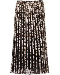 Marc Cain - Plisseerock mit Leo-Print - Lyst