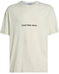 Calvin Klein - T-Shirt SQUARE FREQUENCY LOGO TEE Relaxed Fit - Lyst