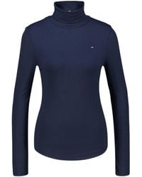 Tommy Hilfiger - Langarmshirt SLIM 5X2 RIB ROLL-NK LS in gerippter Struktur - Lyst