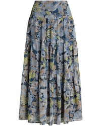 Ralph Lauren - Rock aus Georgette-Gewebe - Lyst