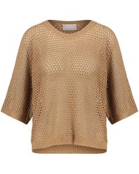 Hemisphere - Strickpullover mit Leinen und Glanzgarn - Lyst
