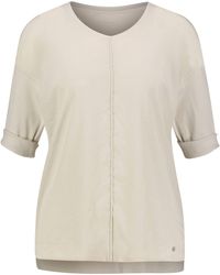Marc Cain - Blusenshirt aus Baumwollmischung - Lyst