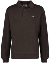 Lacoste - Sweatshirt mit Polokragen und Knopfleiste Classic Fit - Lyst