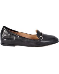 Pomme D'or Lena Black Leather Loafers