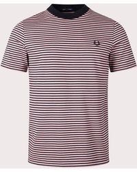 Fred Perry - Fine Stripe Heavy Weight T-shirt - Lyst