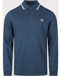 Fred Perry - Regular Fit Long Sleeve Twin Tipped Polo Shirt - Lyst