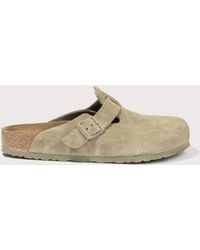 Birkenstock - Boston Suede Leather Clogs - Lyst