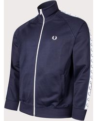 Fred Perry - Zip Through Taped Track Top - Lyst