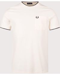 Fred Perry - Regular Fit Pocket Detail Piqué T-Shirt - Lyst