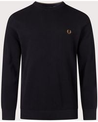 Fred Perry - Regular Fit Piqué Stitch Jumper - Lyst