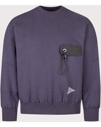 and wander - Relaxed Fit Pocket Sweatshirt - Lyst