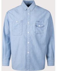 Nanamica - Oversized Regular Collar Chambray Shirt - Lyst