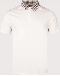 Aquascutum - Supima Club Check Rib Polo Shirt - Lyst