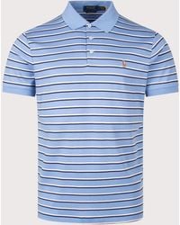 Polo Ralph Lauren - Custom Slim Fit Striped Soft Cotton Polo Shirt - Lyst