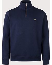 Lacoste - Quarter Zip Croc Logo Sweatshirt - Lyst