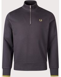 Fred Perry - Regular Fit Quarter Zip Sweatshirt - Lyst