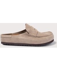 Birkenstock - Naples Wrapped Suede Leather Clogs - Lyst