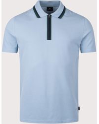 Paul Smith - Regular Fit Quarter Zip Polo Shirt - Lyst