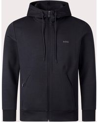 BOSS - Regular Fit Zip Through Saggy Hoodie - Lyst