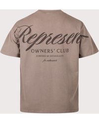 Represent - Oversized Fit Owners Club Script T-Shirt - Lyst