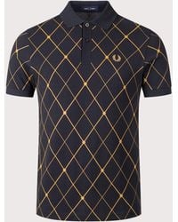 Fred Perry - Regular Fit Argyle Print Shirt - Lyst