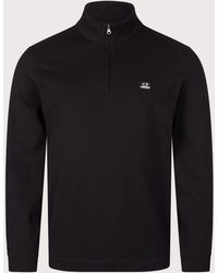 C.P. Company - Stretch Piquet Quarter Zip Sweatshirt - Lyst