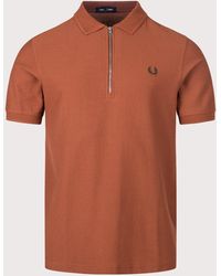 Fred Perry - Regular Fit Crepe Piqué Polo Shirt - Lyst