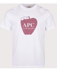 A.P.C. - Apple T-Shirt - Lyst