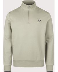 Fred Perry - Regular Fit Quarter Zip Sweatshirt - Lyst