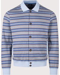 Paul Smith - Button Down Textured Stripe Cardigan - Lyst