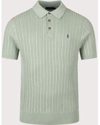 Polo Ralph Lauren - Regular Fit Cable Knit Polo Shirt - Lyst